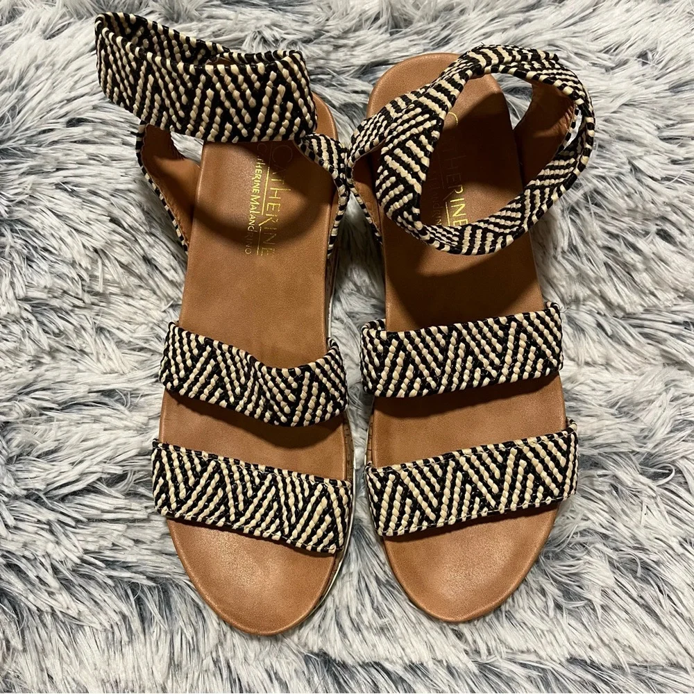 CATHERINE MALANDRINO DAVINA WEDGE SANDALS SIZE 7